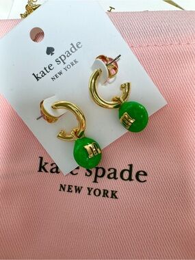 kate spade M&M Gold Hoop Earrings